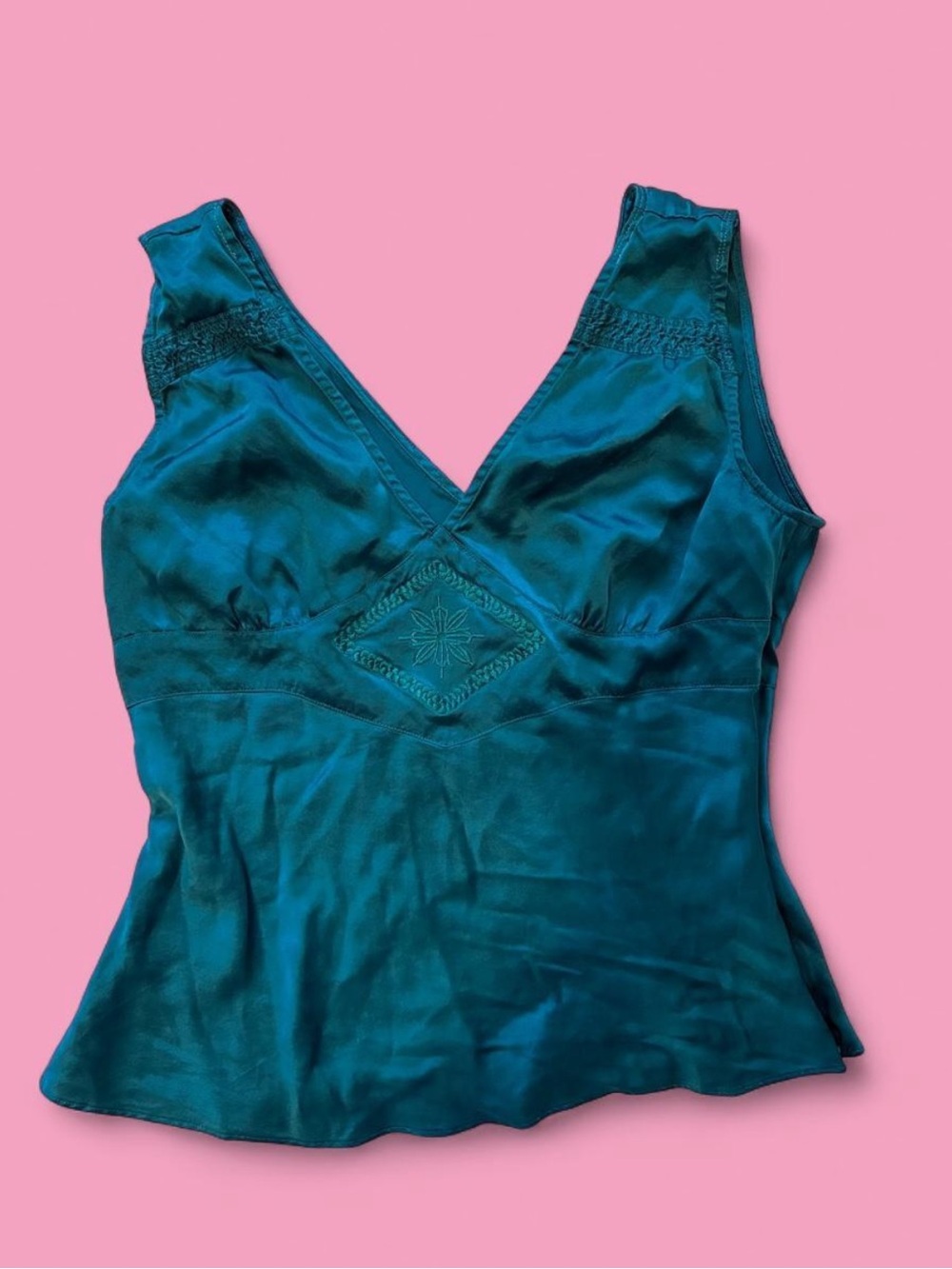 🩵Teal satin cami top 🩵